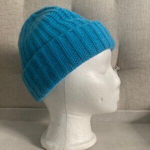 Magaschoni rib cashmere toque turquoise blue